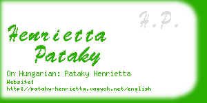 henrietta pataky business card
